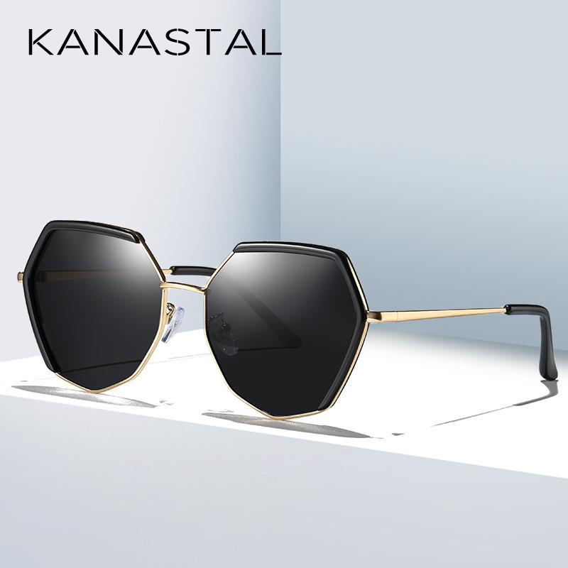 

KANASTAL Polarized Mirror Sunglasses Women Sun Glasses Shield Sunglasses For Girls Oversize Eyewear Vintage Glasses
