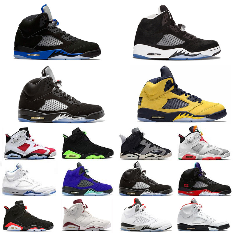 

jumpman 5s Basketball Shoes OG Black Metallic Michigan Inspire Metallic Jade Horizon Shattered Backboard Sail Raging Bull Racer Blue men women trainers sports shoe, Pay for box