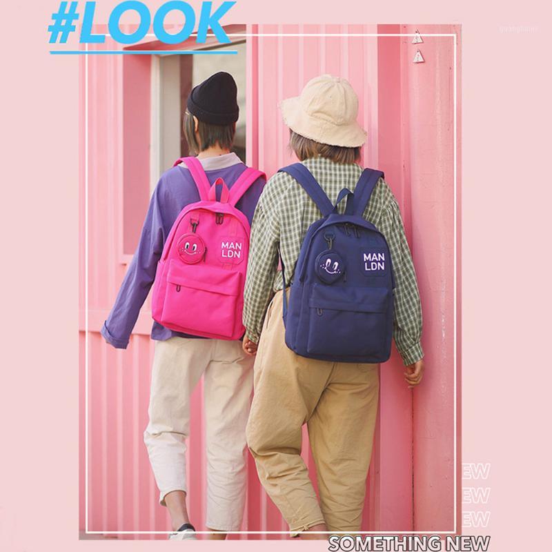 

35#Backpack Women Canvas Candy Color Backpack Large Capacity Bags Shoulder Bags Handbags Women mochila1, Red