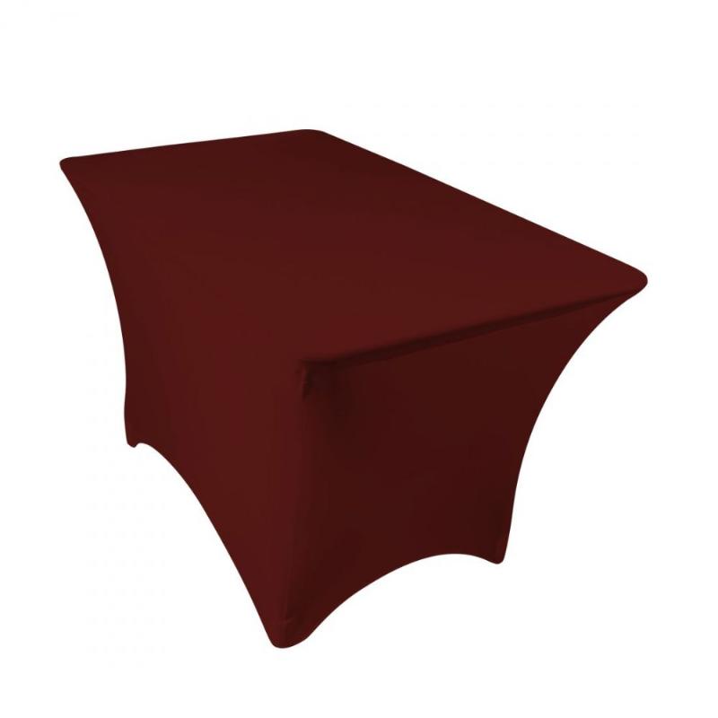 

1pcs Rectangular Spandex Lycra Table Cover Stretch Bar Tablecloth For Wedding Party Hotel Decoration 8FT/6FT/4FT, White