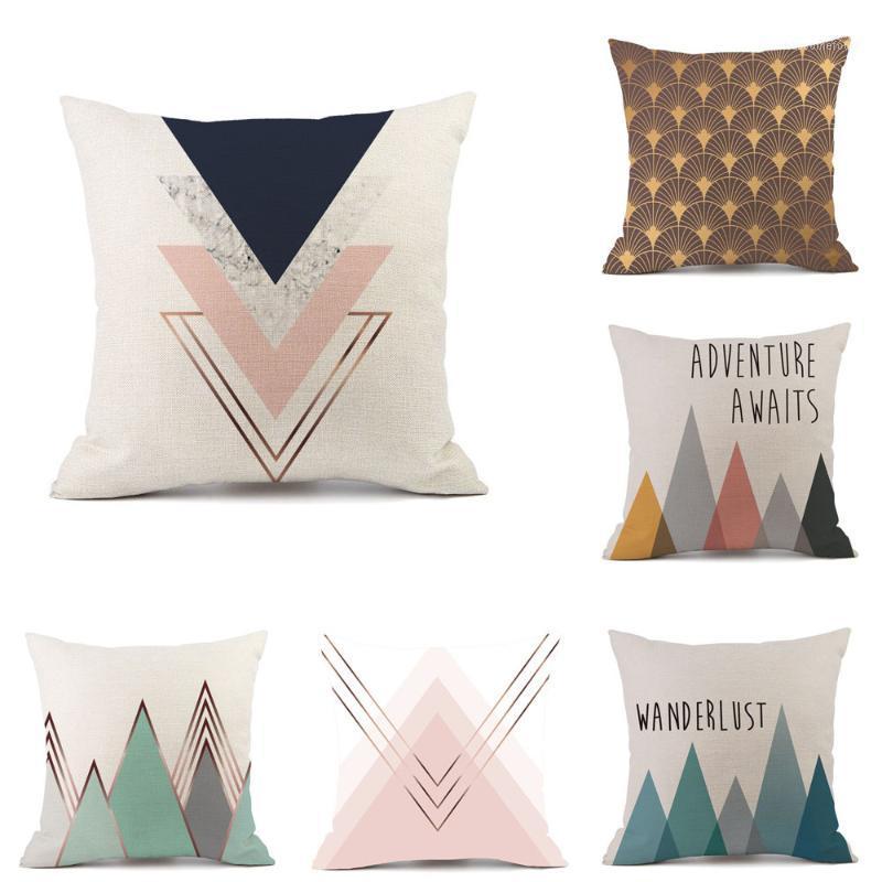 

Geometric Pattern Pillowcase Cotton and Linen Pillow Cushion Printing Decoration Pillowcase DDD471