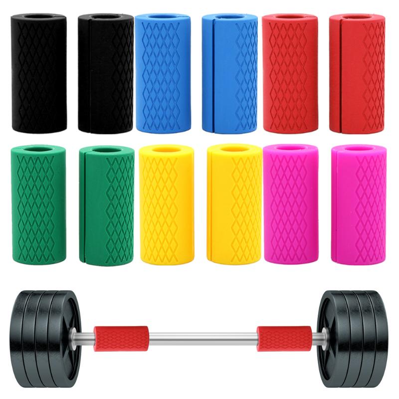 

Dumbbell Barbell Grip Bar Pad Handles Silicone Anti-slip Protect Pull Up Weightlifting Kettlebell Fat Grips Body Building