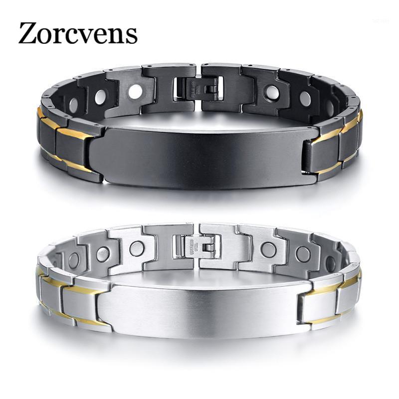 

Modyle New Brand Fashion Stainless Steel Health Care Magnets Men's Bracelet Bangle1