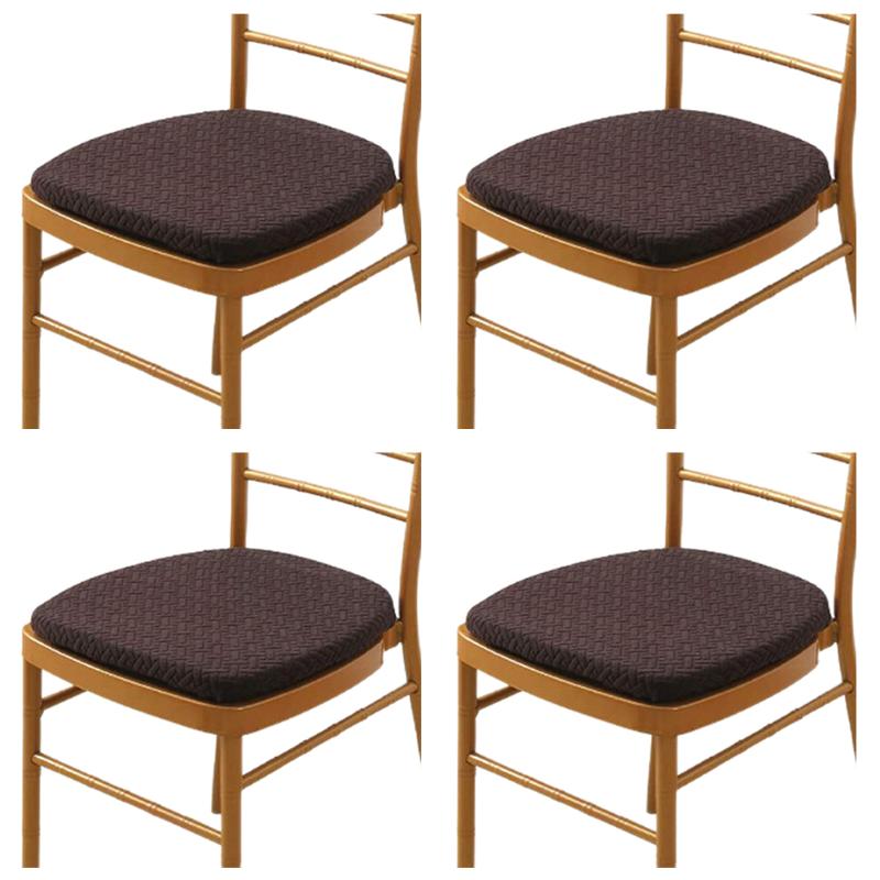 

4pcs Soft Cushion Elastic Stretch Dining Room Solid Removable Washable Dustproof Chair Seat Cover Slipcover Anti Dirty Kitchen