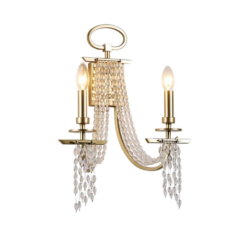 

new design luxury crystal wall lighting gold sconce AC110V 220v lustre LED living room bedroom lamp
