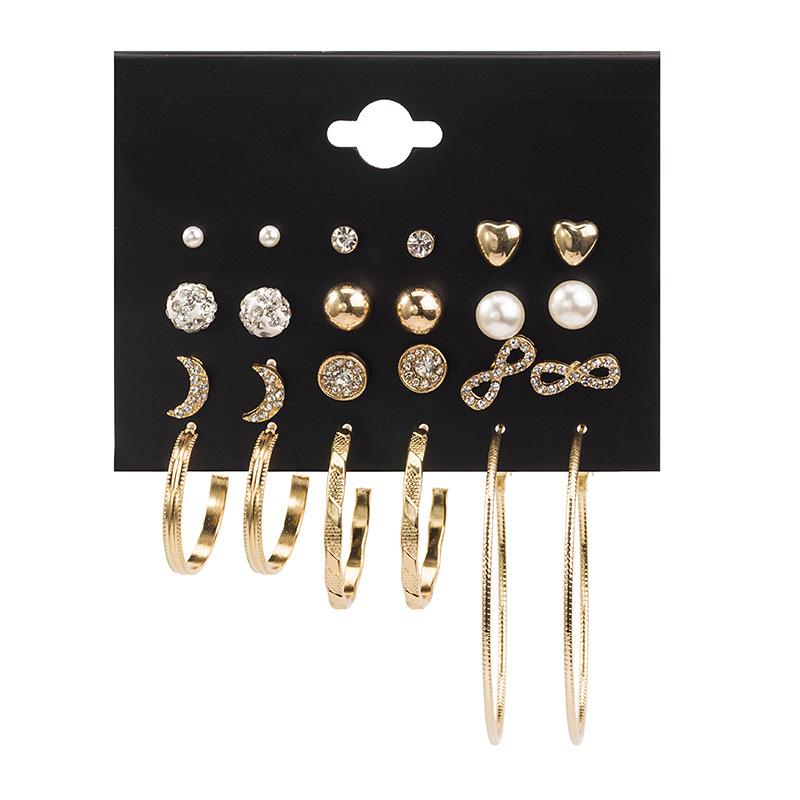 

Earings Fashion Jewelry Steampunk Accessories Rhinestone Hoop Earrings Pearl Earrings Jewelry Gold Hoop Wholesale