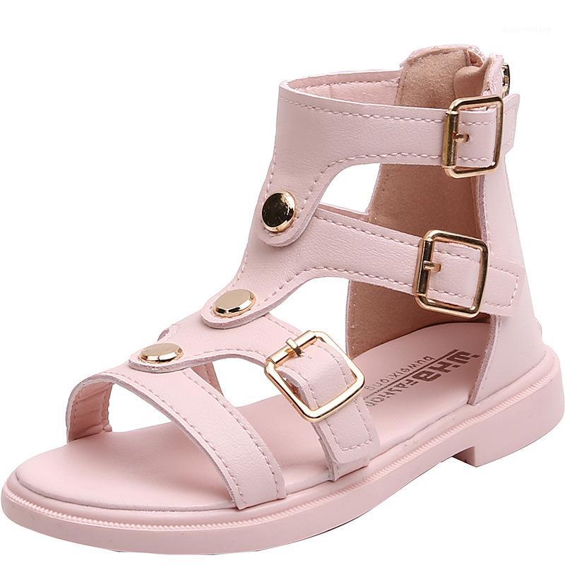 

2020 Children's Summer Shoes Summer Girl's Sandals Children's Princess Shoes Girls Black Roman Fashion Beach Leather Sanda1