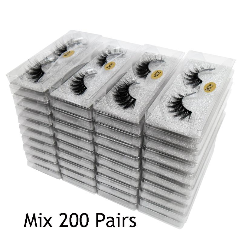 

Wholesale Eyelashes 50/100/200 pcs 3d Mink Lashes Natural Mink Eyelashes Wholesale False Makeup False Lashes In Bulk