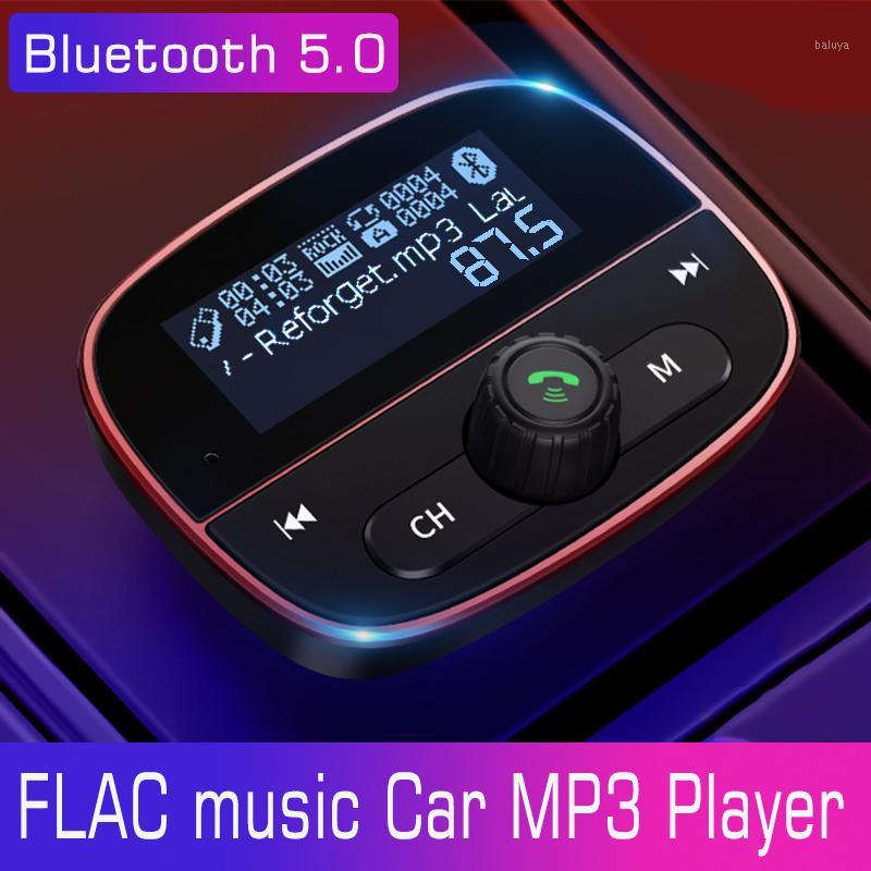 

JINSERTA Power ON OFF Bluetooth 5.0 Handsfree FM Transmitter Car Kit AUX U Disk TF Card MP3 Music Player APE FLAC Lossless music1