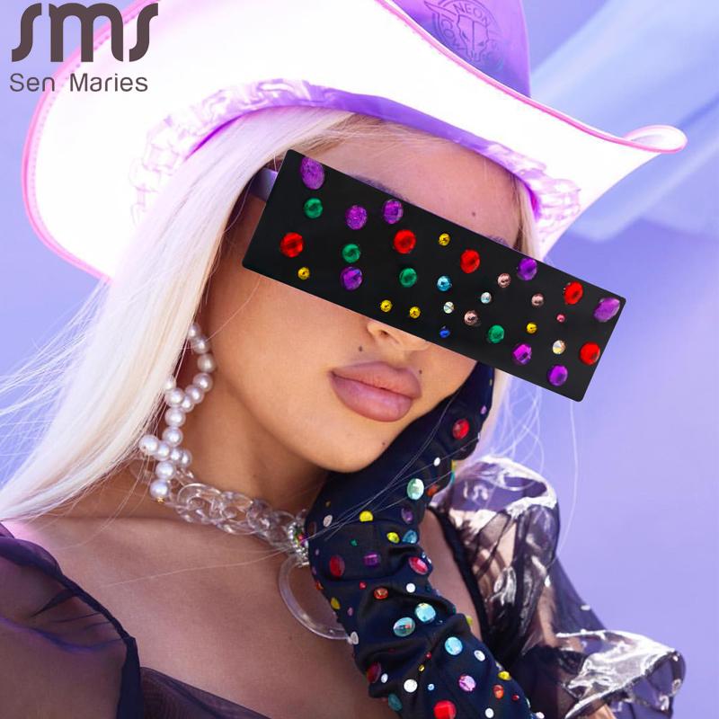 

Oversized Rimless Sunglasses Women Brand Designer Diamond Goggle Sun Glasses Shades Rhinestone Lens Ladies Frameless Eyeglasses