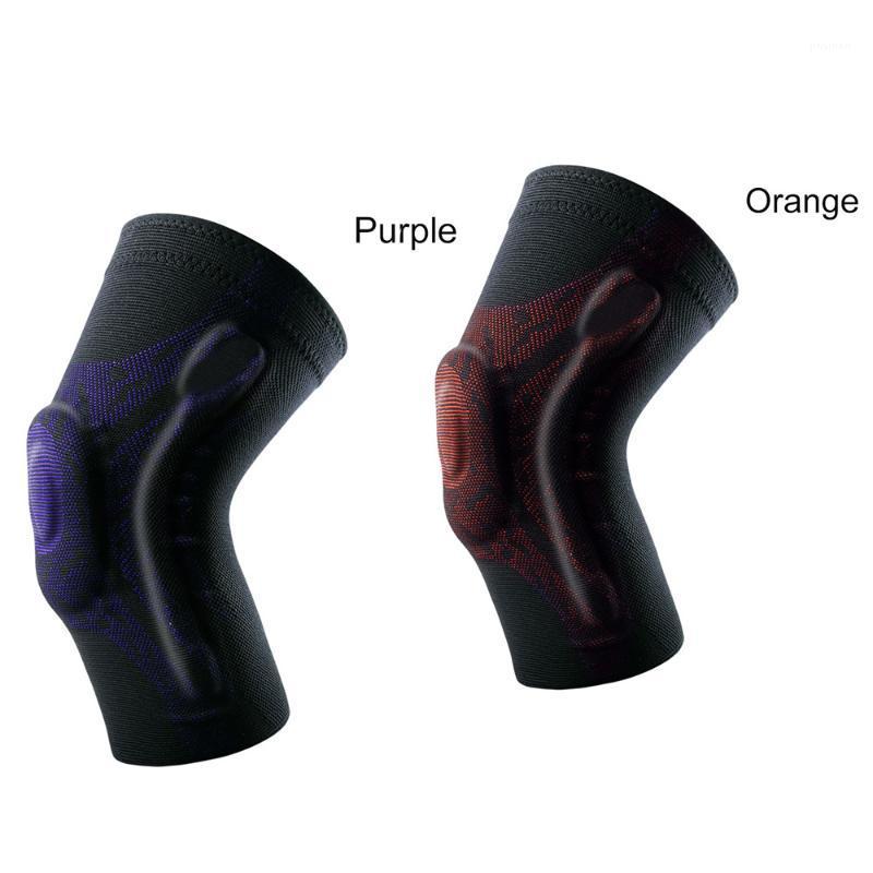 

Veidoorn 2PCS Compression Knee Support Sleeve Protector Elastic Kneepad Brace Springs gym Sports basketball Running1, 721 pad blue 2