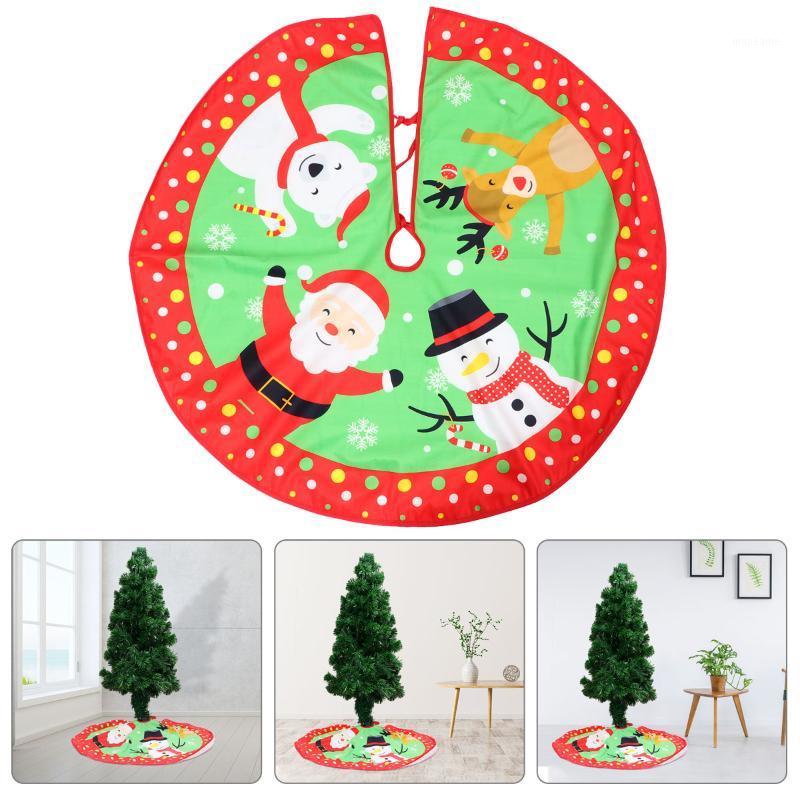 

1pc Christmas Decorative Printing Skirt Christmas Tree Skirt (Assorted Color)1