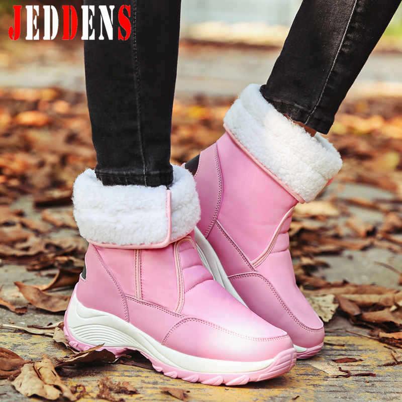 

Leather Women Shoes Plus Size Woman Boots High Top Shoes for Women 2020 Winter Plush Women's Platform Boots Warm Flat Zapatos A4, Gray 629