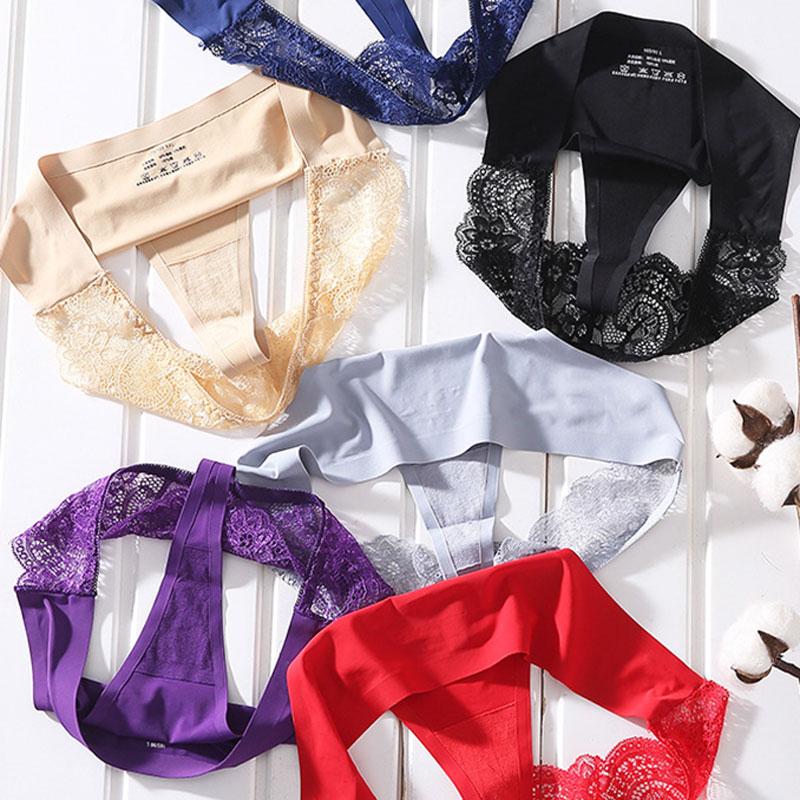 

Ice Silk Lace Seamless Thong Sports Ladies Transparent Girl Japanese Sexy Sports Fitness Underwear, 25