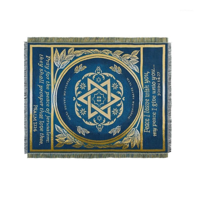 

Star of David blanket Religious Israel Prayer Blanket Carpet Tapestry Sofa Knit Throw1