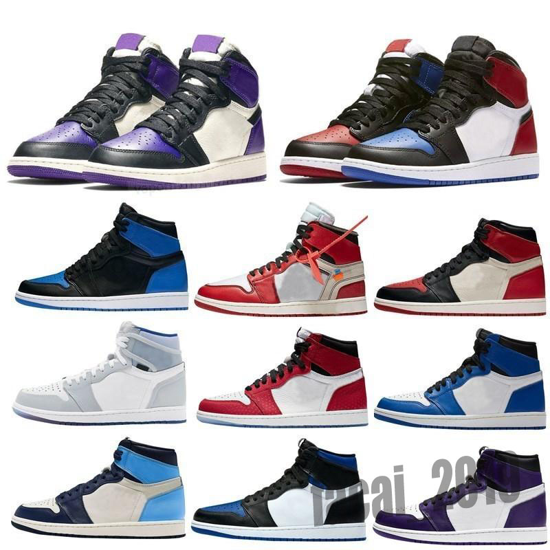 

2020 Jumpman Low 1 1s athletic shoes top OG black toe court purple SP Travis Scotts men women sneakers Eur 36-46 without box F9, Color 11