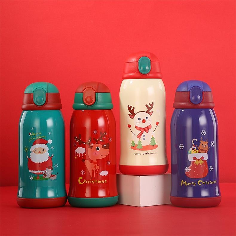 

New Style Christmas Insulated Cup Insulation Doll Water Bottle Belt Straw Baby Students with Rope Handle Portable er tong hu Cus