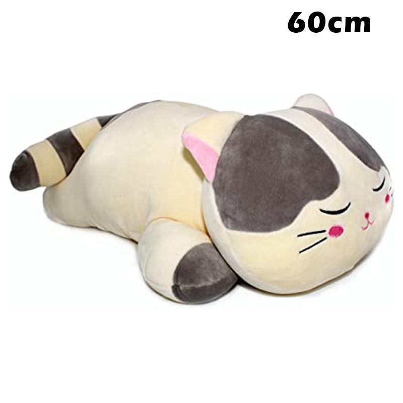 

Cute Pillow Sleeping Cat Shape Hugging Pillow Stuffed Animals Plush Soft Toy Xmas Gift For Kids LAD-sale