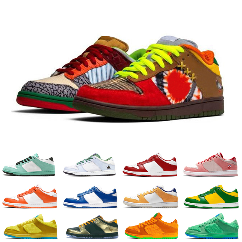 New What The Dunk Women Men Basketball Shoes Laser Orange Night of Mischief Blue Fury Womens Mens hot sale outdoor comfortable sports shoes