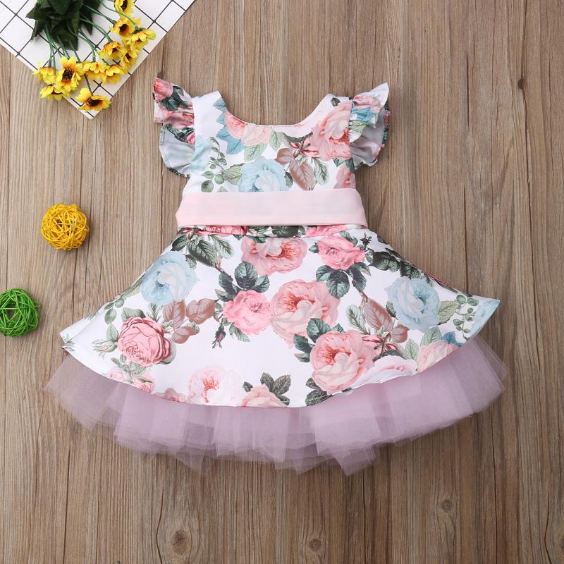 

Baby & children's clothes Fashion Girl sleeveless flower princess tutu dress, As pic