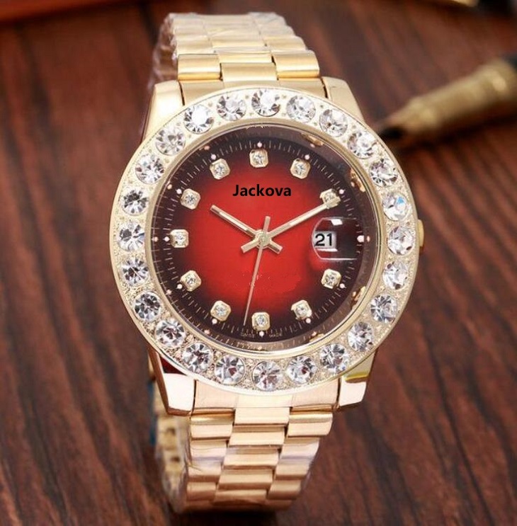 

High Quality Men women Big Rhinestone Shinning Diamond Watch Full Iced Out Watches Stainless Steel Quartz Movement luxury Wristwatch 43mm, As pic