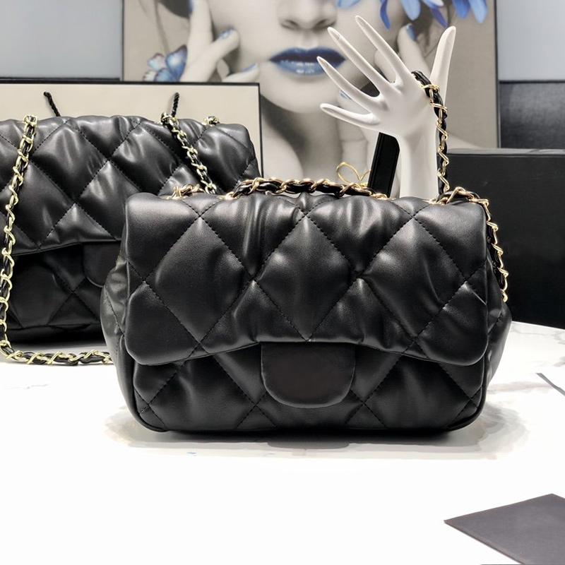 

High-quality second-hand bubble bag brand famous ladies small square bag fashion messenger soft leather shoulder