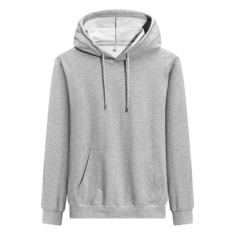 

Plus Size Sportswear Man Hoodies Shirts from Solid Cotton Puff for Men 6XL 7XL 8XL, Gray