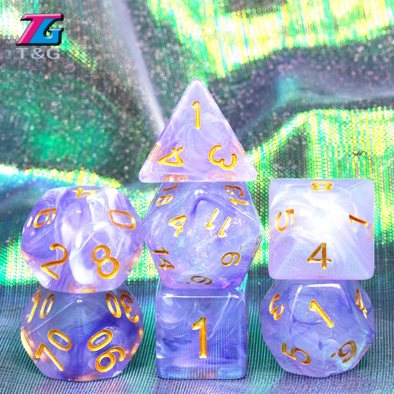 

Brand New Nebular Juegos De Mesa Dados polyhedral dice set 7 for DND Game D4 D6 D8 D10 D12 D20 Gift Toy DnD RPG