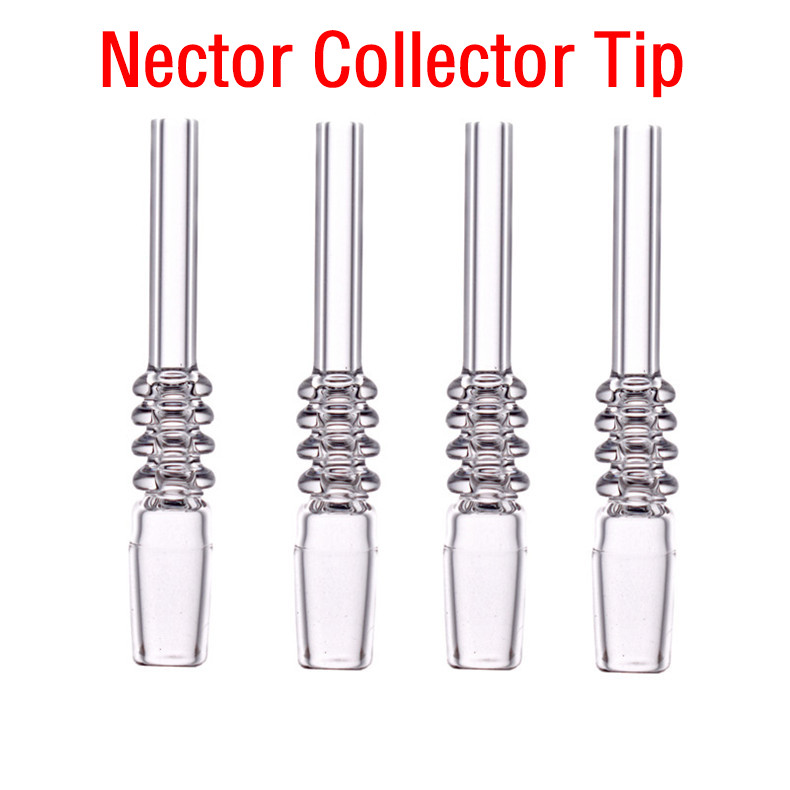 

10mm 14mm 18mm Quartz Collector Tips Thick Straw Drop Quartz Tester Straw Tube Tip for Mini Collector Kits Smoking accessories