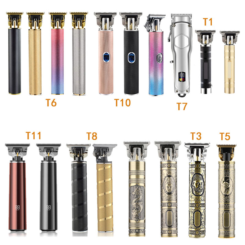 

New engraving head cutter electric hair clippers buddha dragon T-shaped 1200mah battery men trimmers hair cutting machine