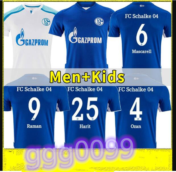 

2021 2022 FC Schalke 04 Soccer Jersey Huntelaar Uth Raman Hoppe Bentaleb 21 22 jerseys Kutucu McKENNIE Men Football Shirt, Away+patch