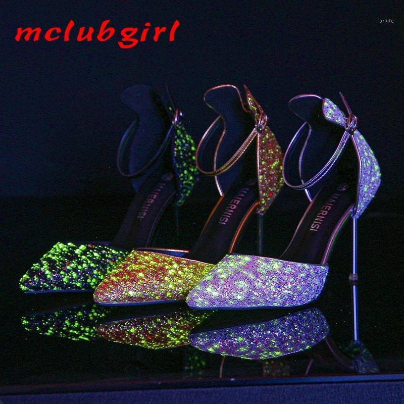 

Mclubgirl 2021 Summer Fashion Pointed Toe Thin Heeled Buckle Single Shoes Shallow Mouth Color Banquet High-Heeled Shoes WZ1, Black