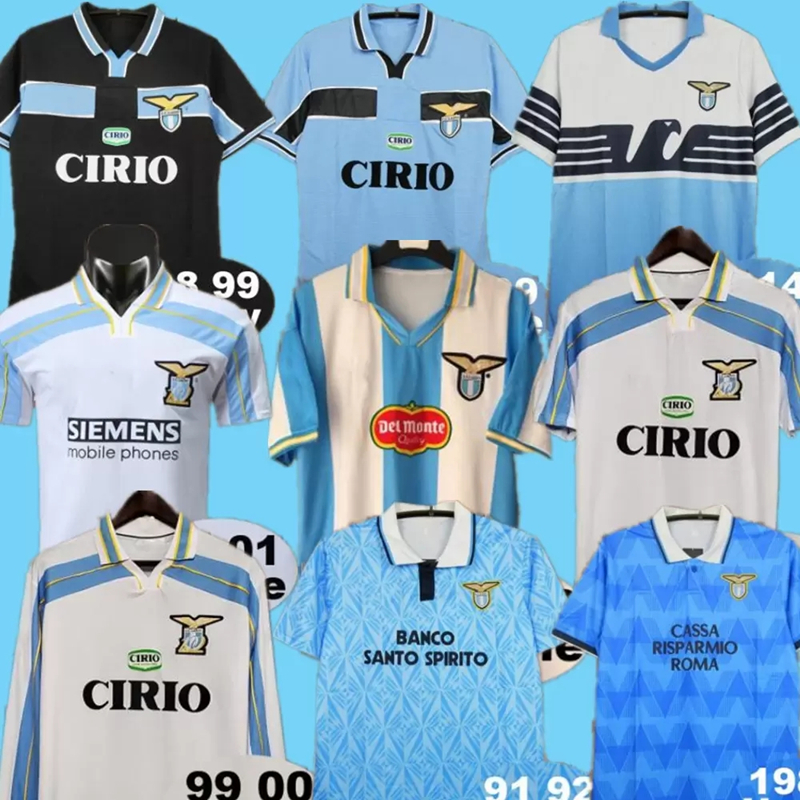 

Retro Lazio 1998 00 Soccer Jerseys Nesta Nedved Vieri Salas Mancini Mihajlovic Simeone Inzaghi Veron Crespo Vintage Kit Classic Shirt, 1999 2000 away