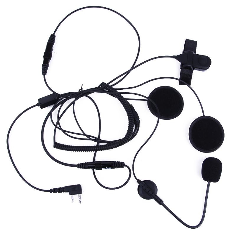 

2Pin PMotorcycle Helmet Headset for two way radio CB Ham Radio Baofeng Quansheng Walkie Talkie Earphone