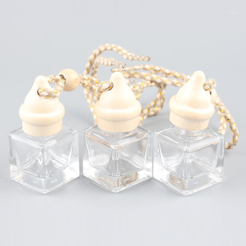 

7ML Fashion Clear air Glass Perfume Bottles, Car Pendants Personalized Gifts, Wooden Empty Glass Perfume Bottles1