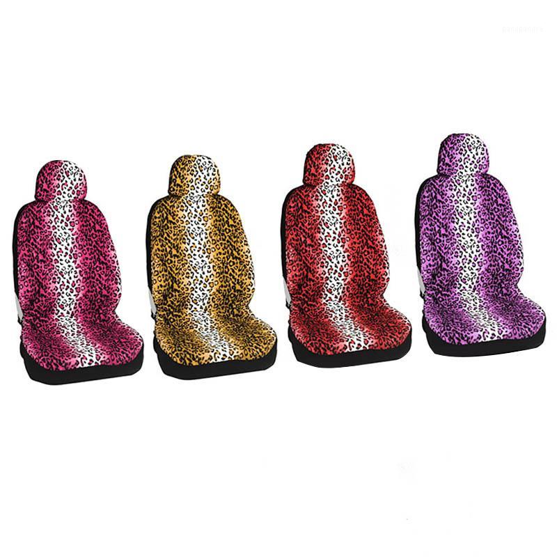 

1set Leopard car seat cover spring and autumn winter general ladies leopard short plush interior accessories full seat cover1