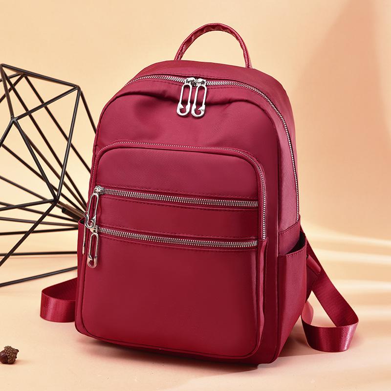 

Backpack women 2021 new fashion Korean backpack waterproof travel bag trend leisure Oxford cloth women's bag, Black