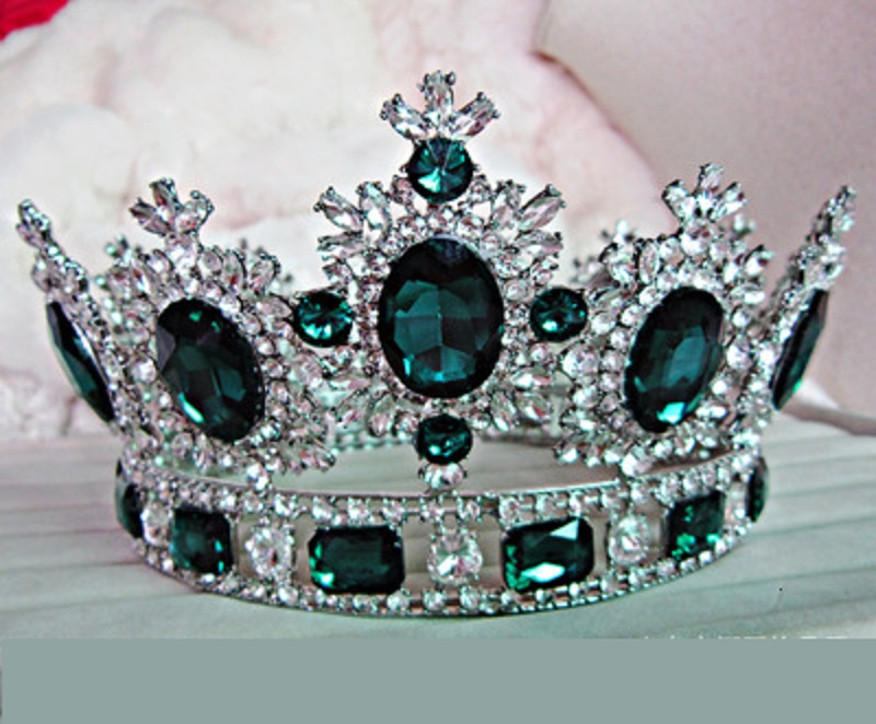 

Headpieces crown princess bride diamond crystal head jewelry queen wedding party baroque bridal tiaras / crowns woman super quality