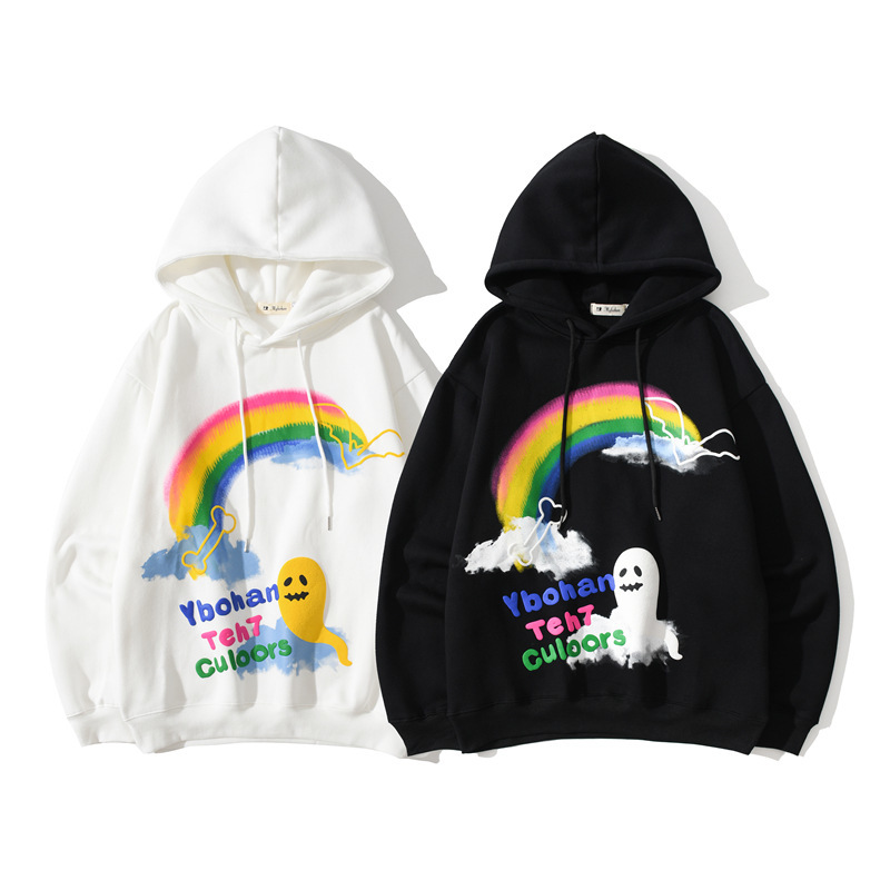 

Autumn/winter 2020 thick with velo hoodies harajuku hoodie couple Korean oversize man street style, Black