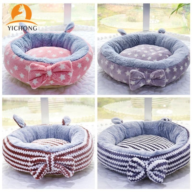 

YICHONG Pet Products Super Soft Dog Bed Plush Cat Mat Dog Beds House Outdoor Round Cushion Pet Sleeping Accessories YC195, Gray
