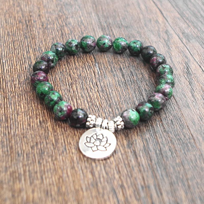 

Natural Stone Beads Strand Bracelet Yoga Chakra Mala Prayer Bracelets Women Men Charm Healthy Jewelry Tibetan Stretch Bracelet