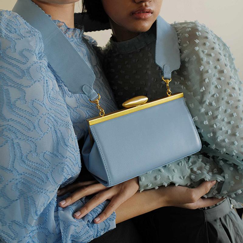 

Women's single shoulder Bags 2020 new messenger bag three-dimensional high-quality hand bag wide shoulder strap clip, Green