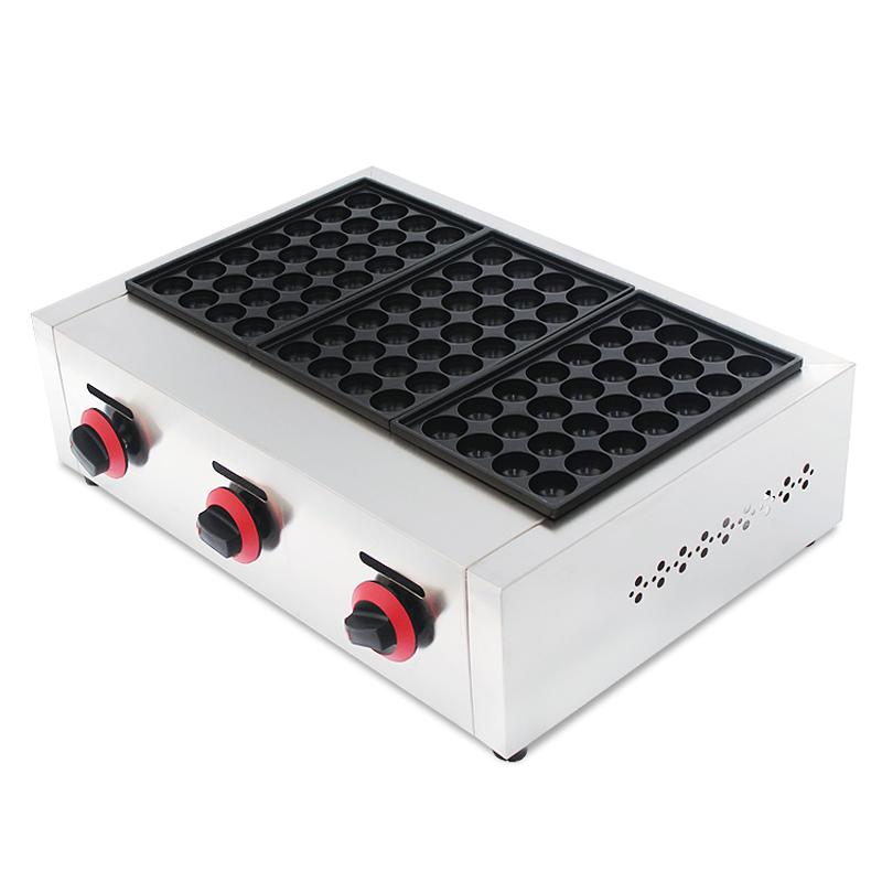 

Commercial Gas 3 Plates Takoyaki Maker Fish Ball Non-stick Furnace Octopus balls Oven Machine