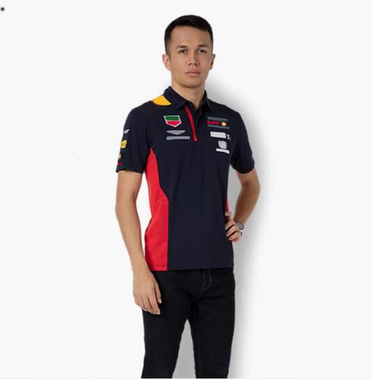 

F1 formula one summer trendy short-sleeved POLO shirt polyester quick-drying motorcycle lapel T-shirt forest road field speed surrender the