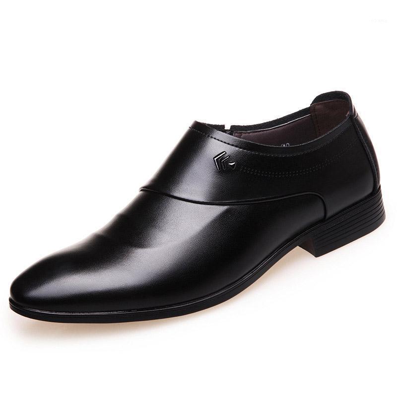 

Factory direct fashion novel and unique design of the British business dress shoes business casual pointed breathable shoes men1, Brown
