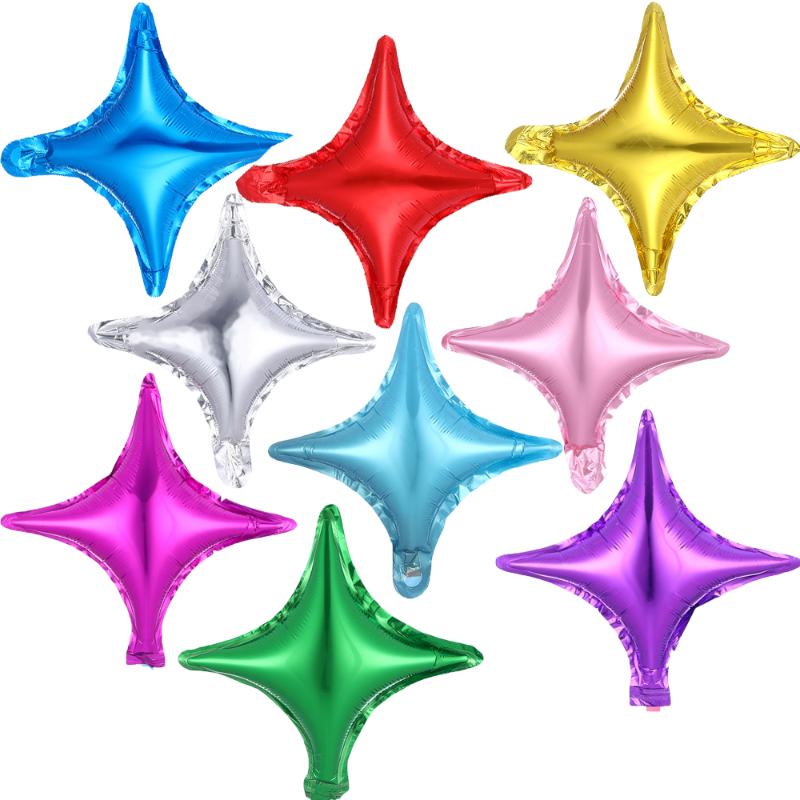 

50pcs/lot 10 inch four Stars Foil Balloons Mini Star Air Balloon Birthday Party Decorations Wedding Decoration Party Supplies