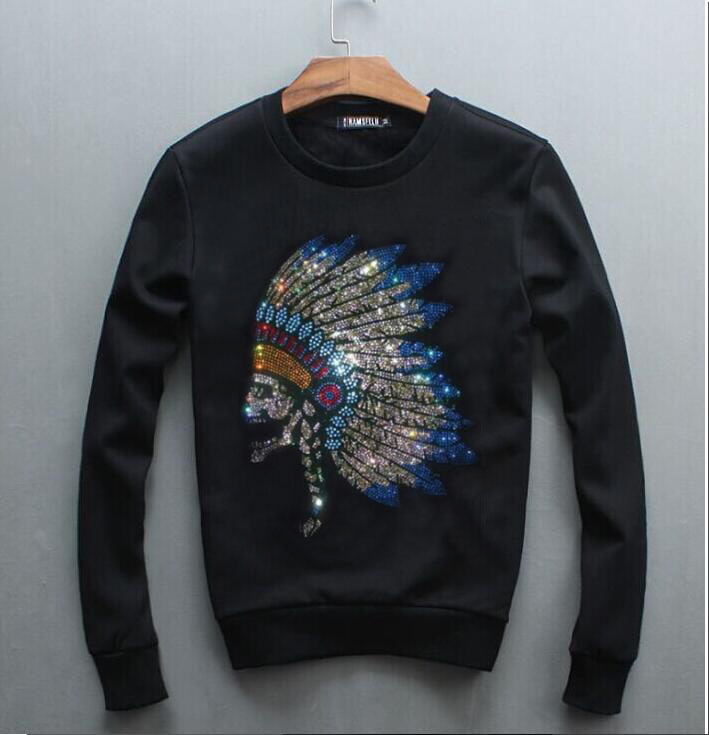

2020 Male Hoodies Autumn Hip Hop Strass Streetwear Black Hoodie Sweatshirt 421u