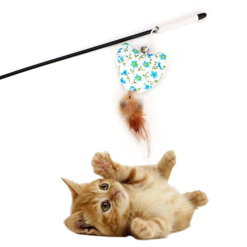

Plastic Rod Wand Cat toys Funny Cat Rods Teaser Wand Pet Interactive Toys