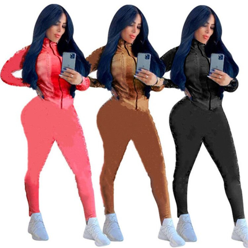 

Plus size 2X Women tracksuits fall winter clothing jogger suit jacket coat+pants two piece set Casual sweatsuits black outfits 3960, Mix color