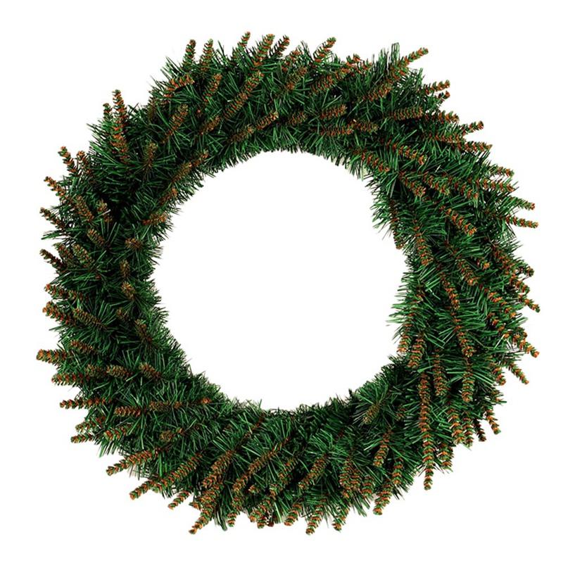 

Christmas Artificial Pine Wreath Yellow Head Wreath for Home Christmas Party Decor Wall Door Window, Green